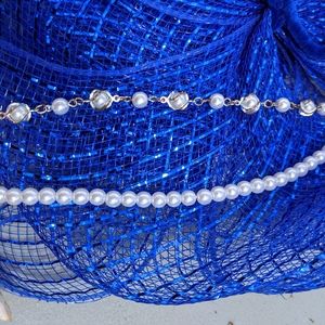 2 White Pearl Bracelets